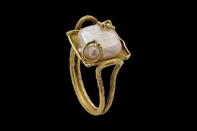 Anel Mesa Pérola Barroca