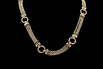 Colar Elos Fios Cordão