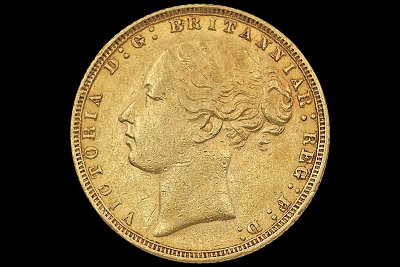 Libra Vitória Solteira com Pucho 1873 Grã-Bretanha